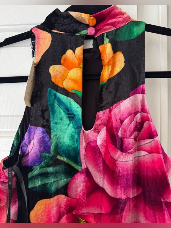 Farm Rio Halter Flowy Velvet Maxi Dress - Picture 10 of 14